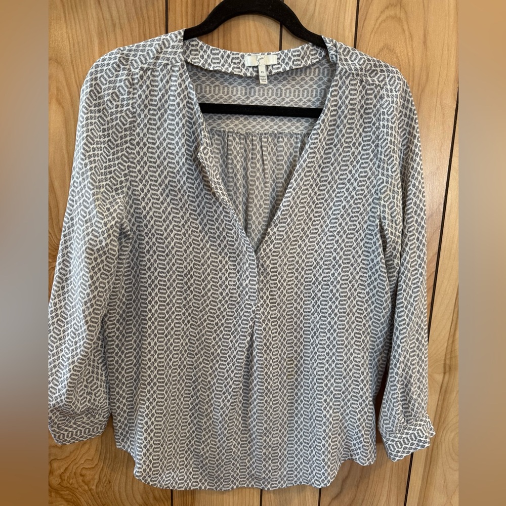 Joie Gray Geometric Women's Blouse